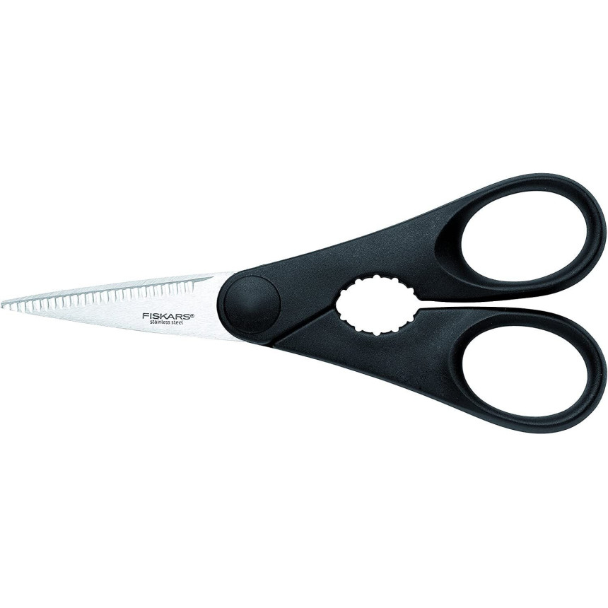 Ножиці кухонні Fiskars Essential з відкривачем для пляшок (1023820)