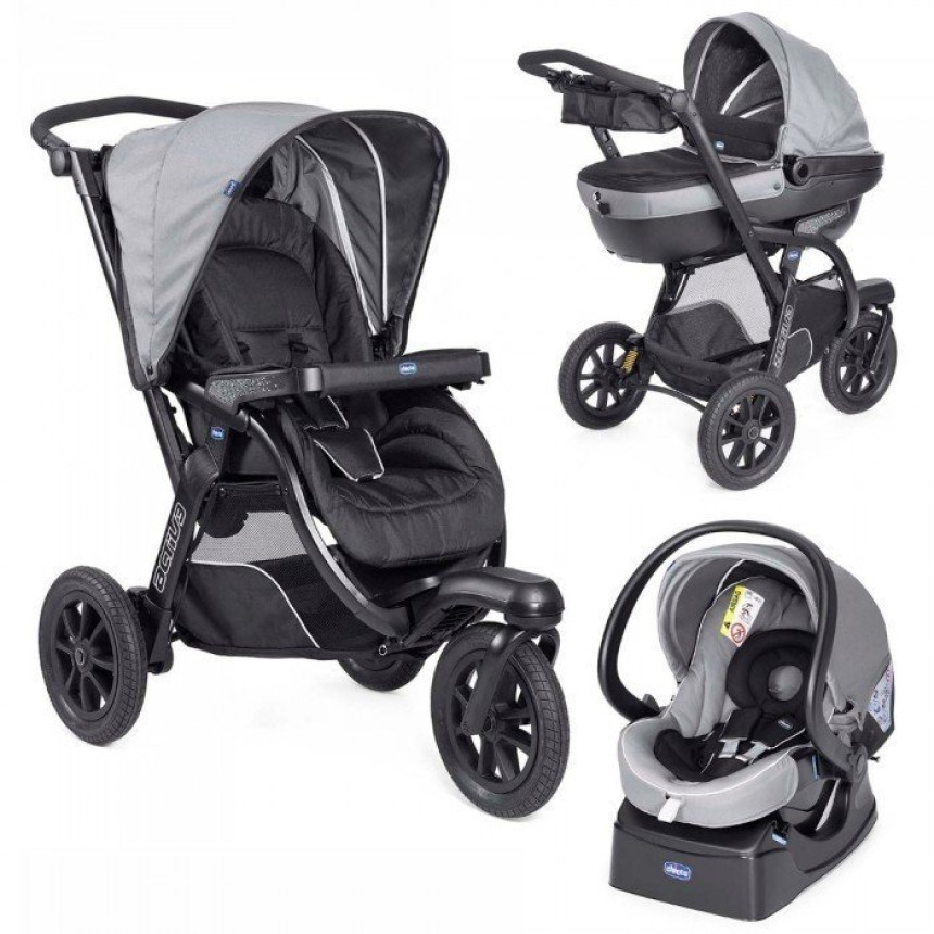 Універсальна коляска 3в1 Chicco Trio Activ3 Dark Gray (79270.40) Універсальна коляска 3в1 Chicco Trio Activ3 Dark Gray (79270.40)